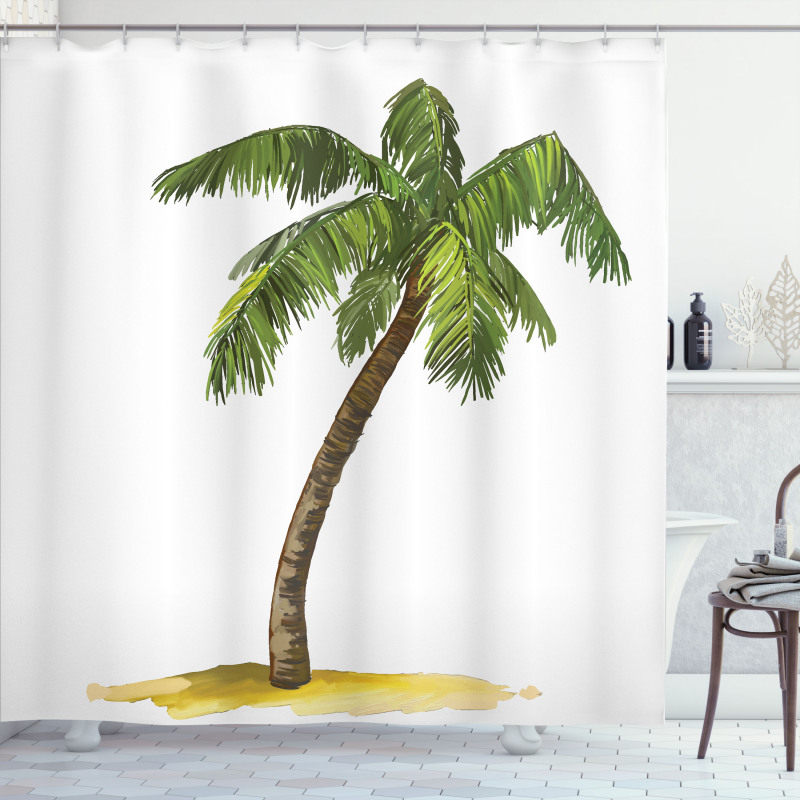 Cartoon Palm Trees Shower Curtain