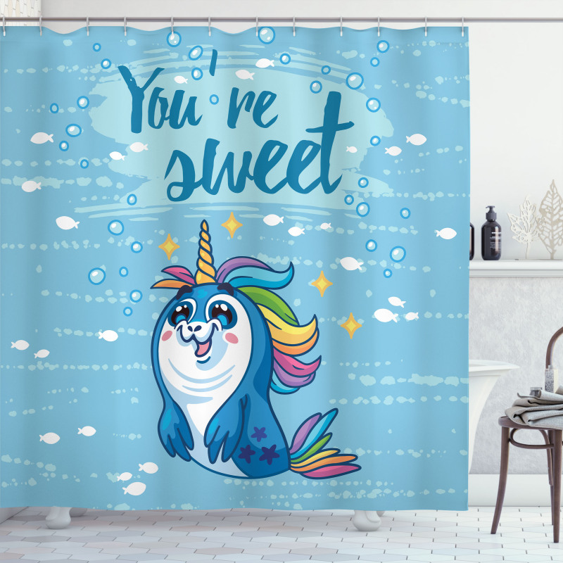 Penguin and Sea Shower Curtain