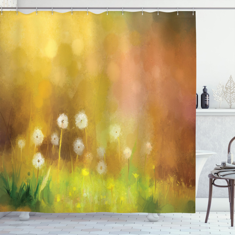 Oil Painting Effect Art Shower Curtain