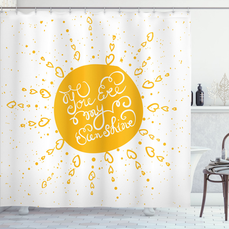 Heart Shaped Sunbeams Shower Curtain