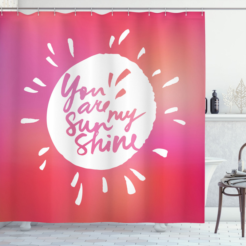 Maroon Sun Shower Curtain