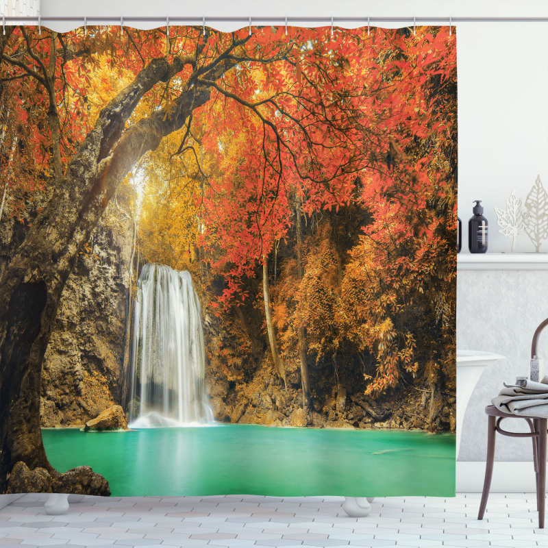 Autumn Nature Forest Shower Curtain