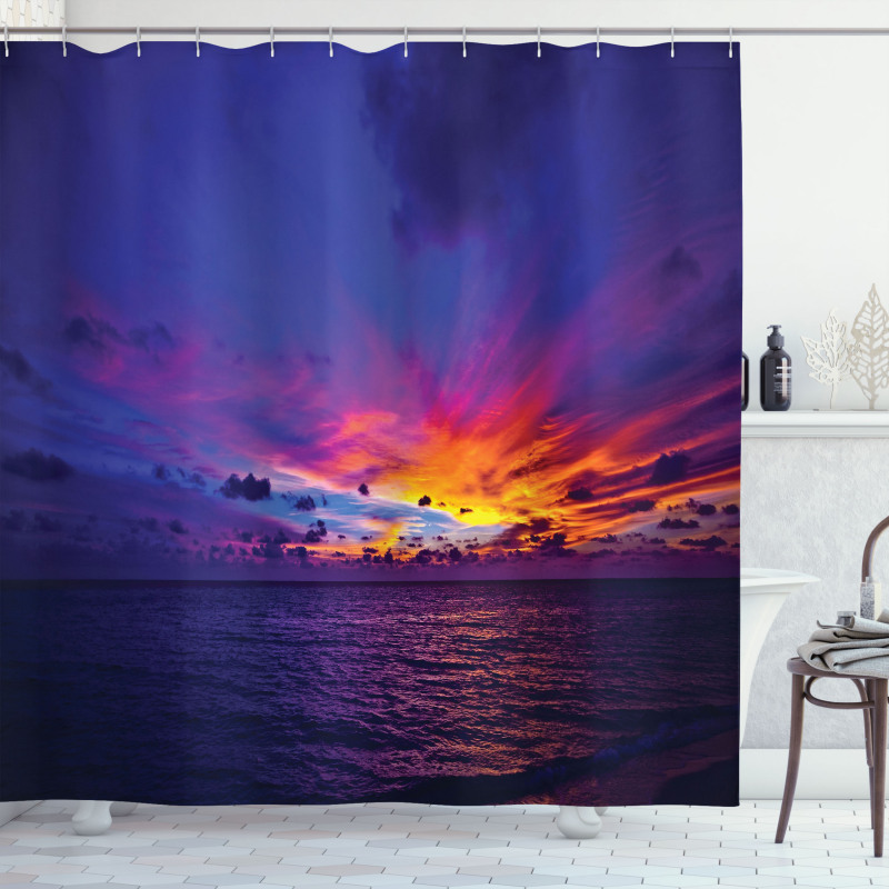 Dream Sunset Magenta Shower Curtain