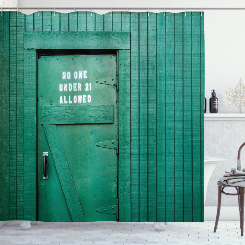 Vintage Back Door Theme Shower Curtain