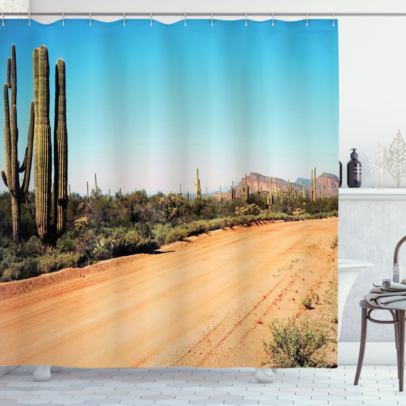 American Desert Cactus Shower Curtain