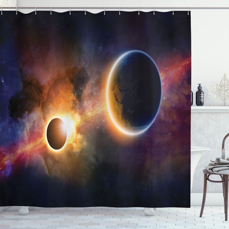 Planet Earth Stars Shower Curtain
