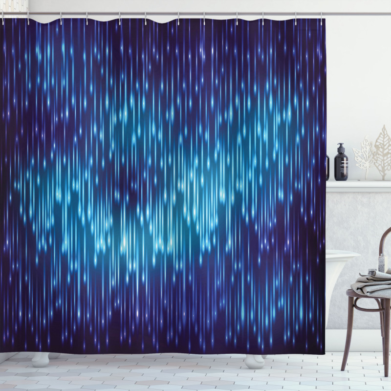 Cosmic Rain Effect Vivid Shower Curtain