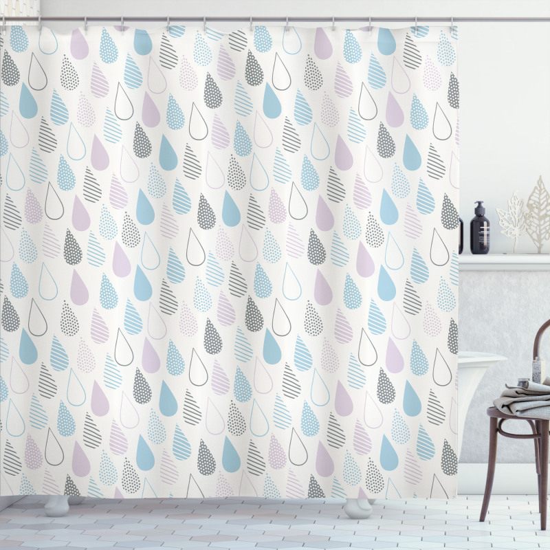 Droplets Shower Curtain