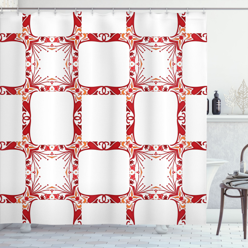 Modern Old Shapes Shower Curtain