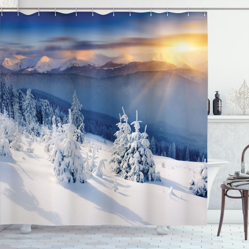 Tops Dramatic Sky Alpine Shower Curtain