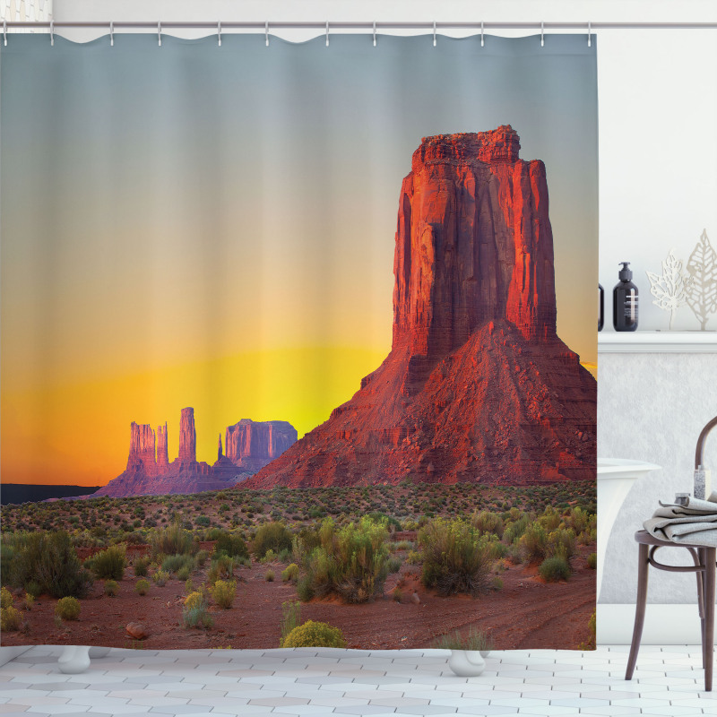 Sunset at Valley Nature Shower Curtain