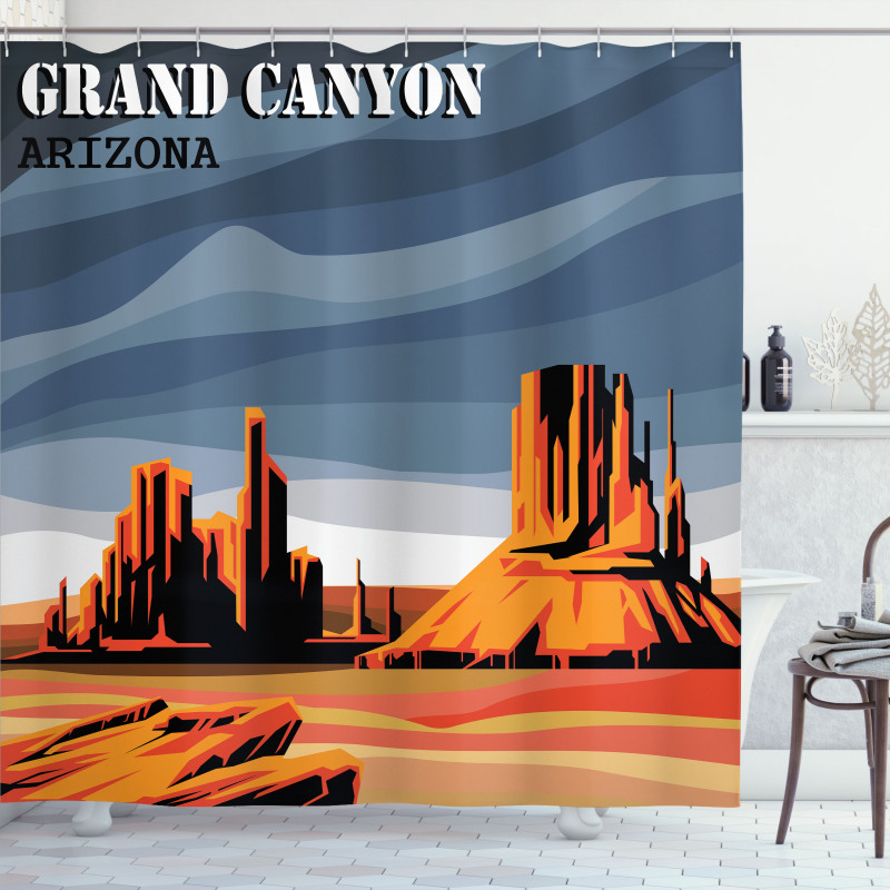 Cartoon Grand Canyon Shower Curtain