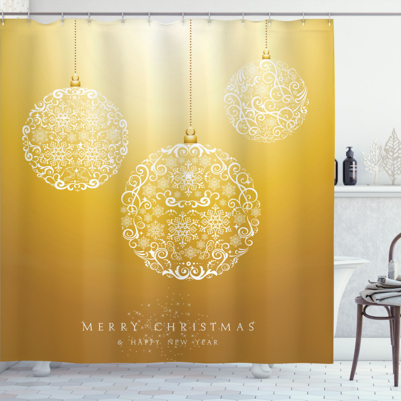 Round Bauble in Air Shower Curtain