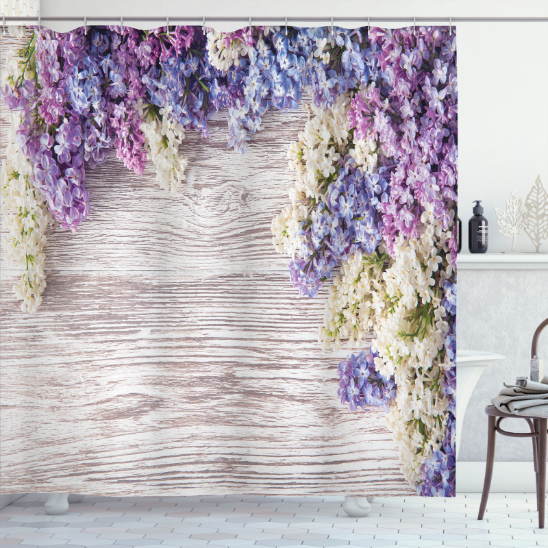 Lilac Flowers Bouquet Shower Curtain