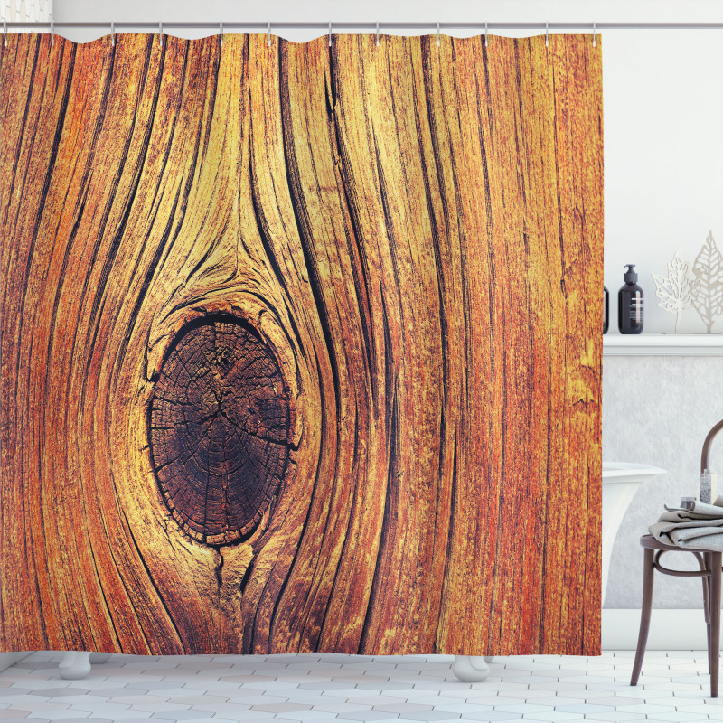 Aged Wooden Texture Shower Curtain