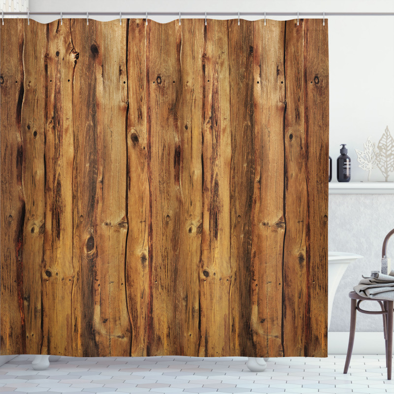 Wooden Forest Trees Art Shower Curtain
