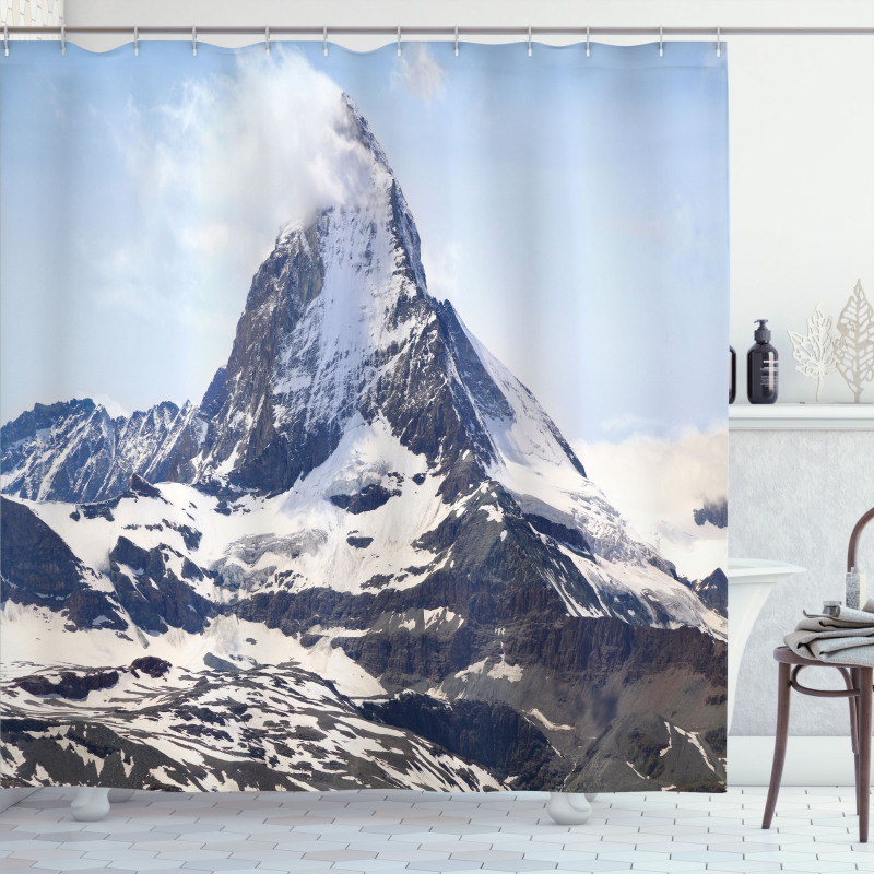 Glacier Summit Scenery Shower Curtain