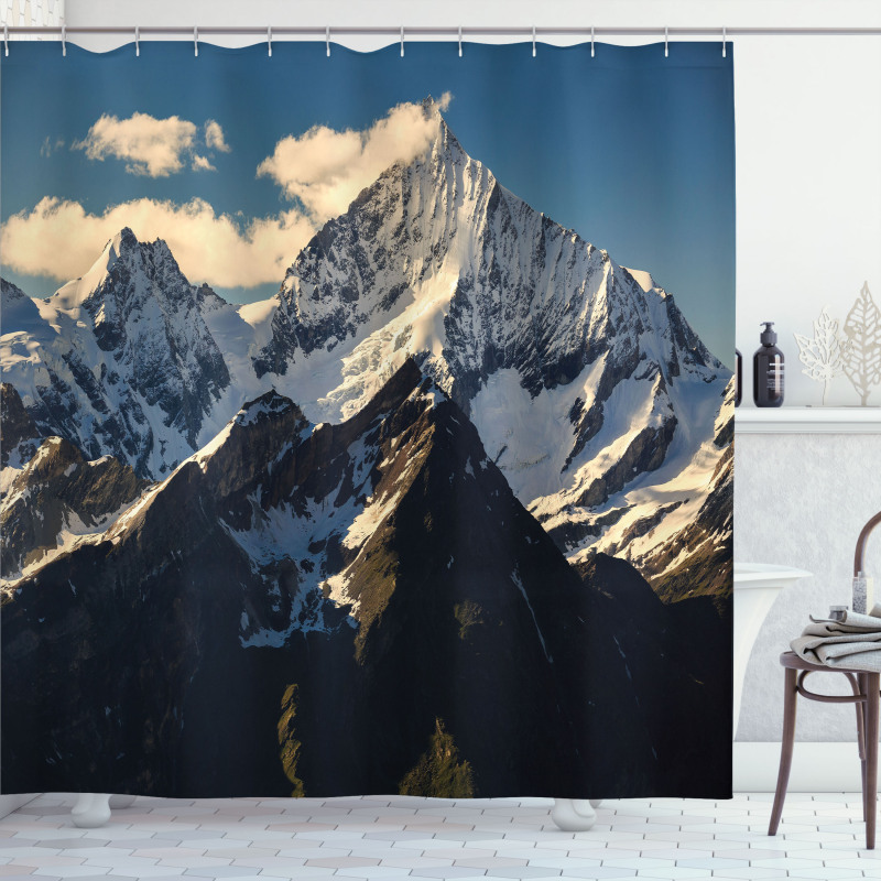 View of Alps Mountain Shower Curtain
