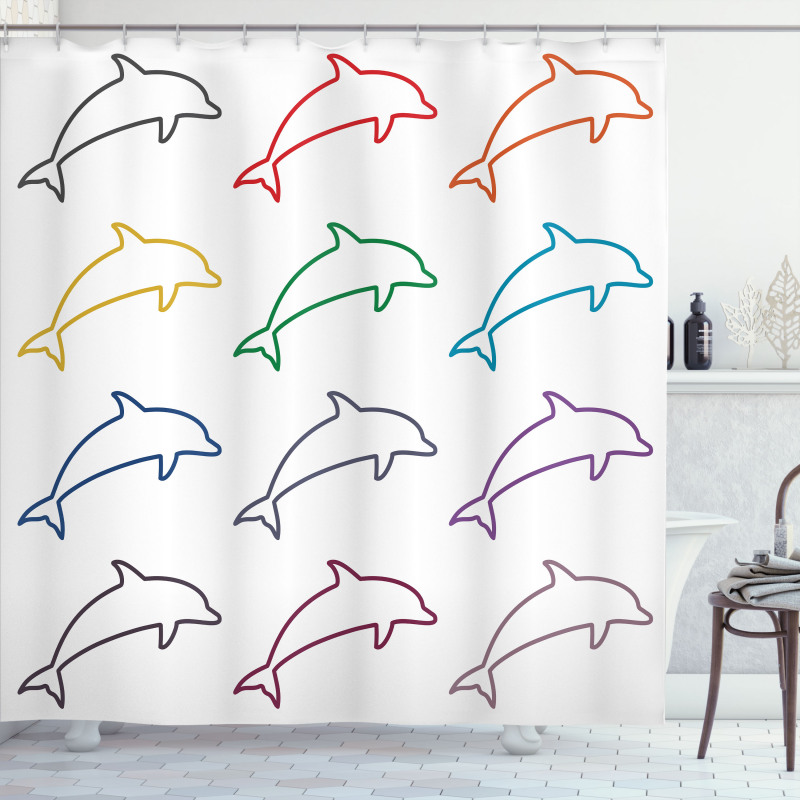 Jumping Dolphins Shower Curtain