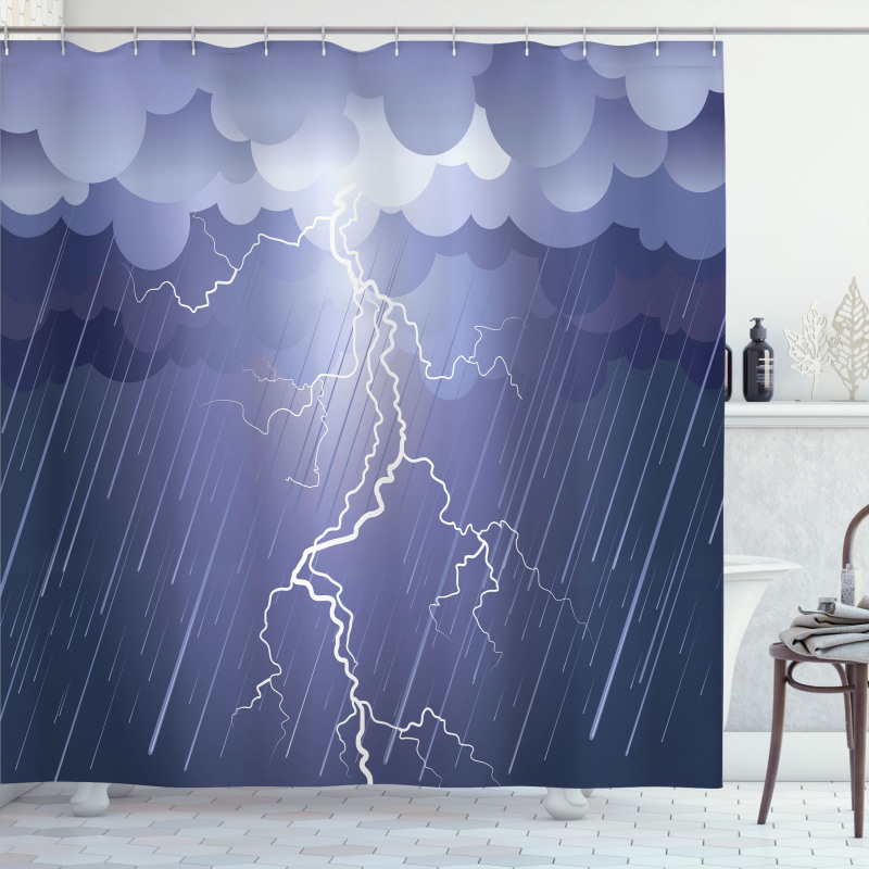 Thunderstorm Dark Clouds Shower Curtain