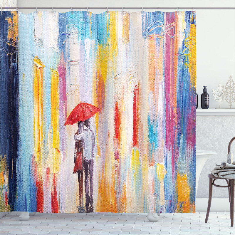 Painting Effect Romance Shower Curtain