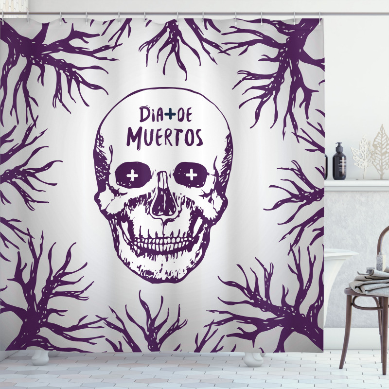 Spooky Gothic Halloween Shower Curtain