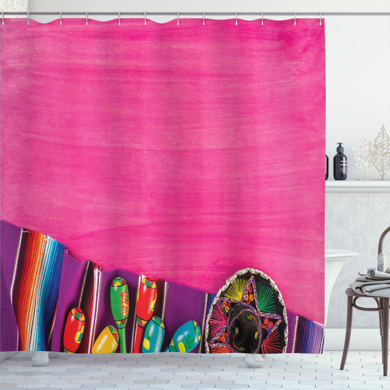 Folkloric Serape Blanke Shower Curtain