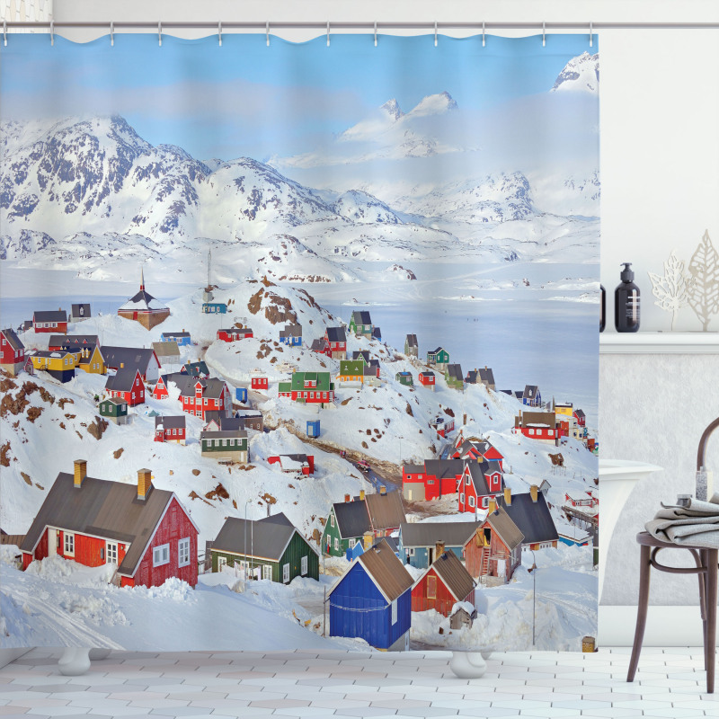 Frozen Winter Design Shower Curtain