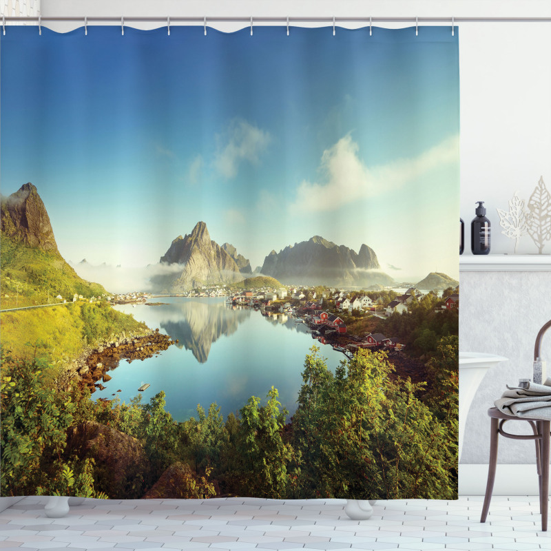 Sunny Fall Day Image Shower Curtain