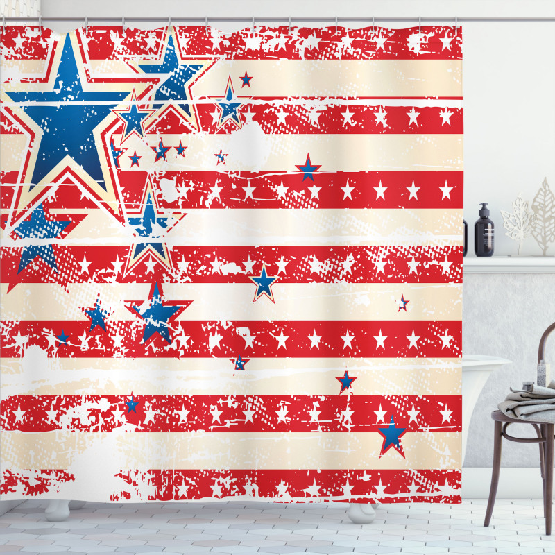 Star and Stripes Shower Curtain