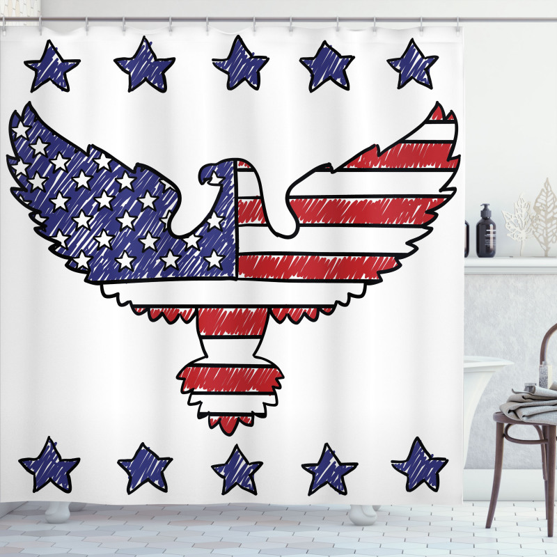 Patriotic Eagle Shower Curtain