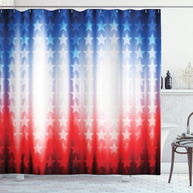 Abstract Digital Star Shower Curtain