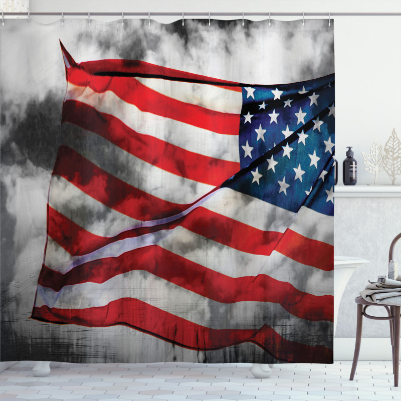 Banner in Sky Shower Curtain