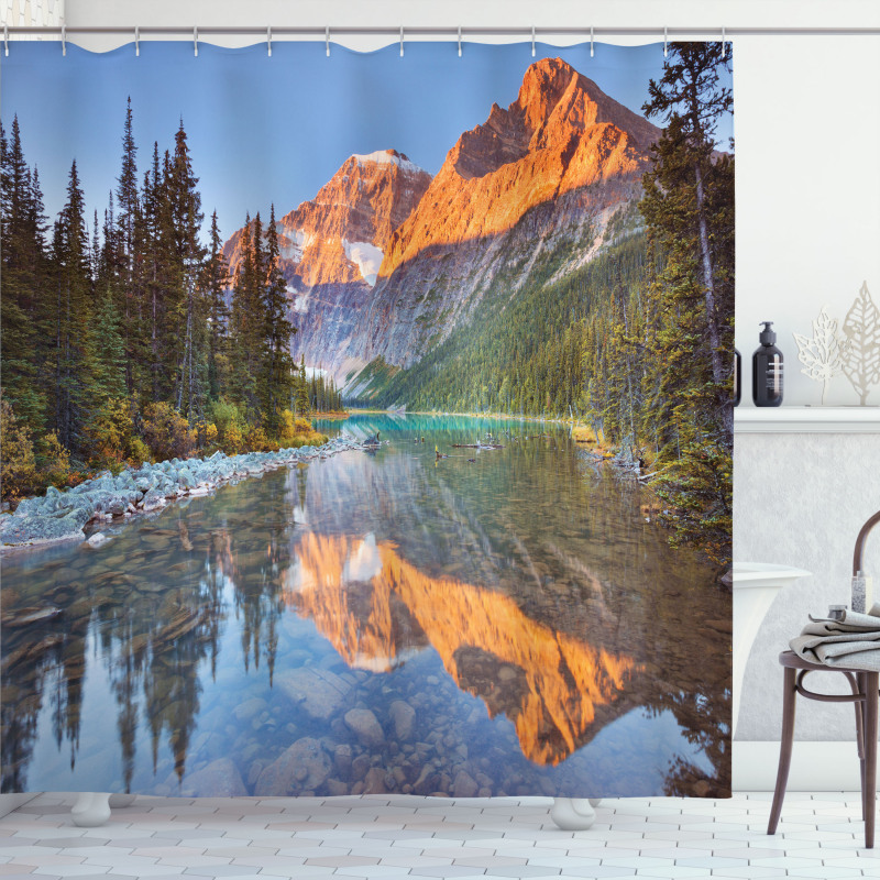 Canadian Mountains Shower Curtain