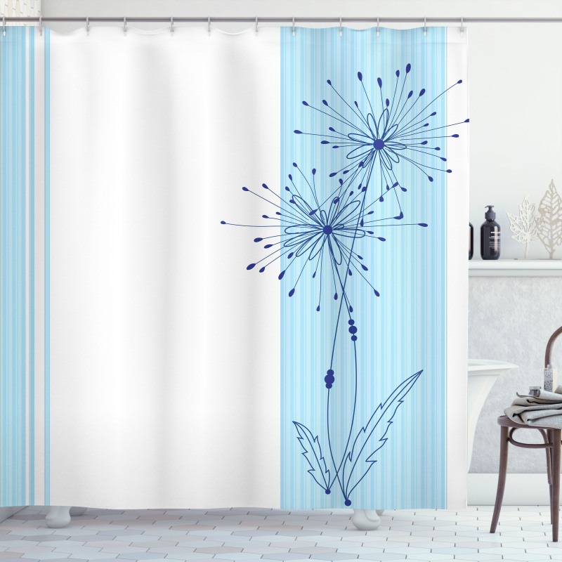 Vertical Long Lines Shower Curtain