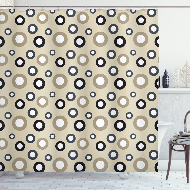 Vintage Circules Shower Curtain