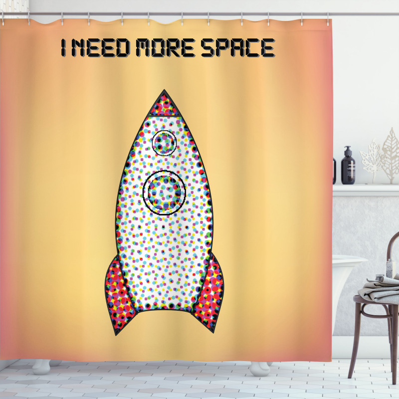 Futuristic Words Shower Curtain