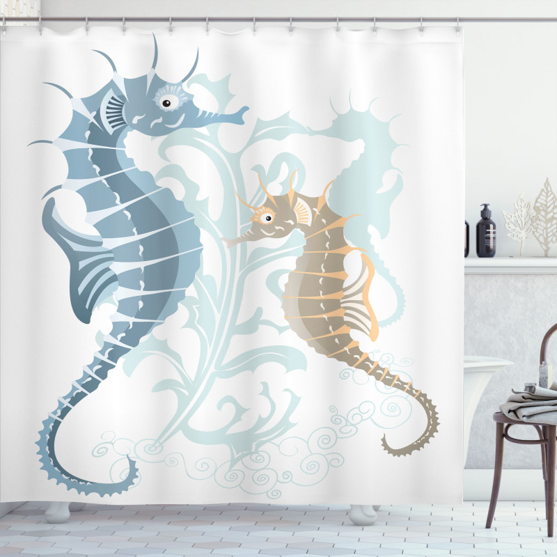 Fishes in Soft Tones Shower Curtain