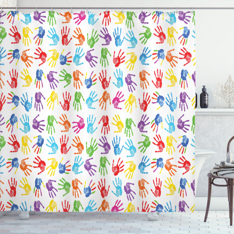 Watercolor Kids Shower Curtain