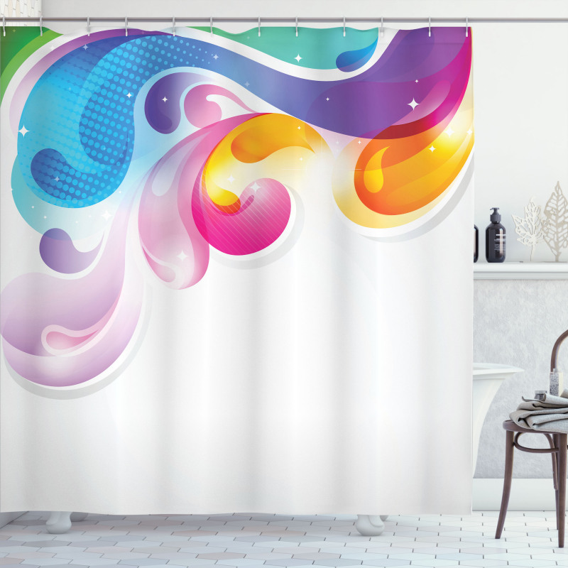 Abstract Paintbrush Shower Curtain