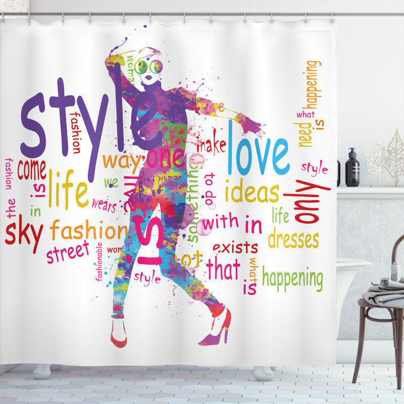 Woman Silhouette Shower Curtain