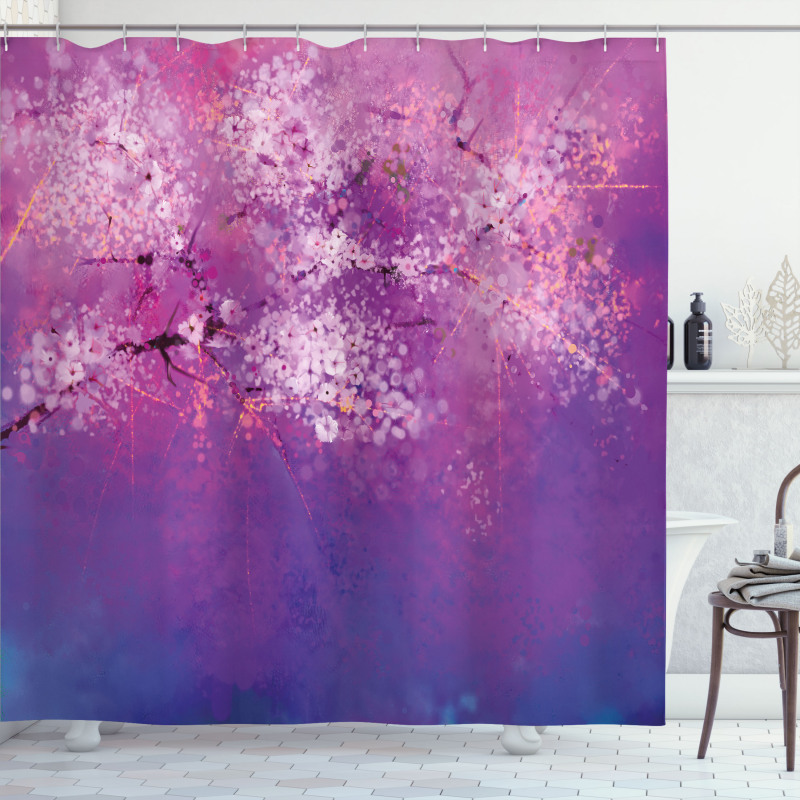 Hazy Romantic Paint Shower Curtain