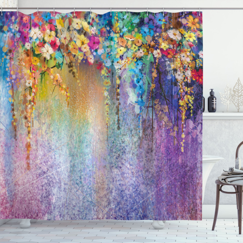 Blooming Flowers Shower Curtain