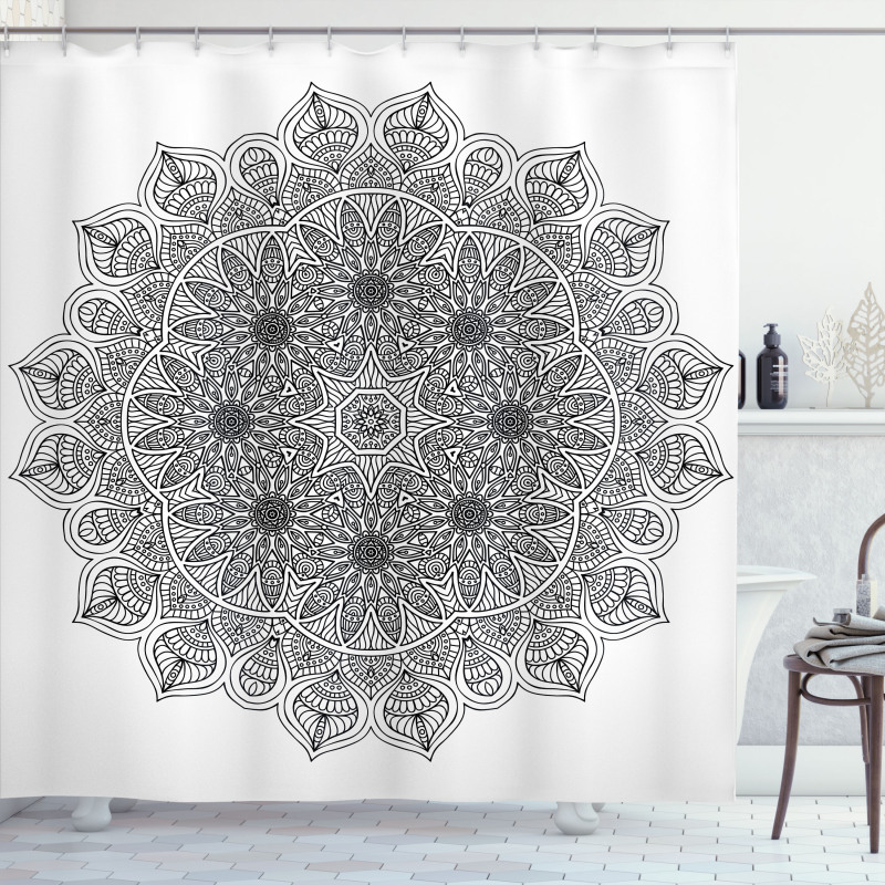 Mandala Floral Shower Curtain