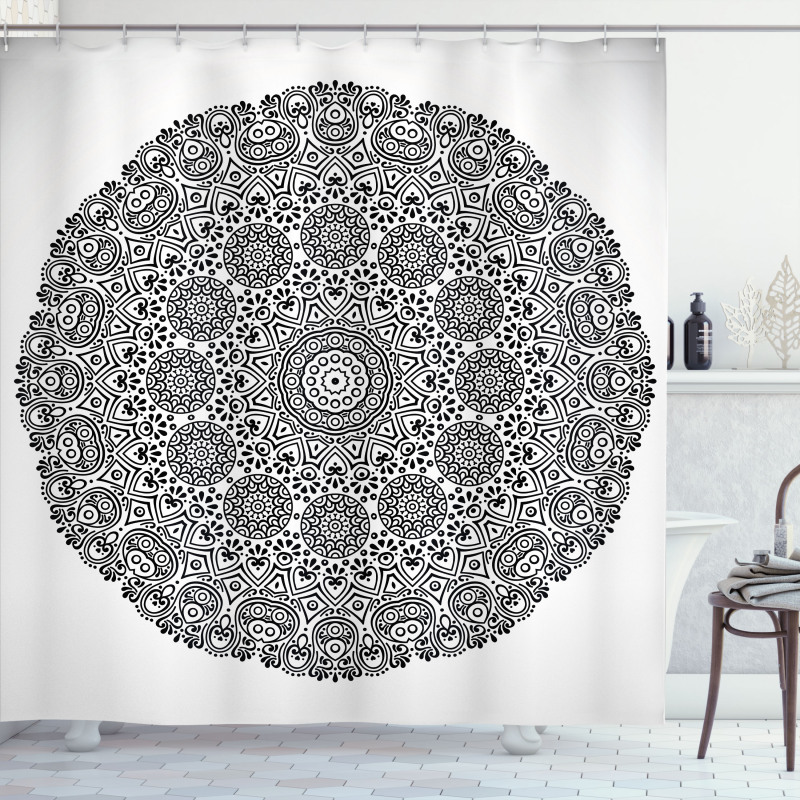 Mandala Lace Art Shower Curtain