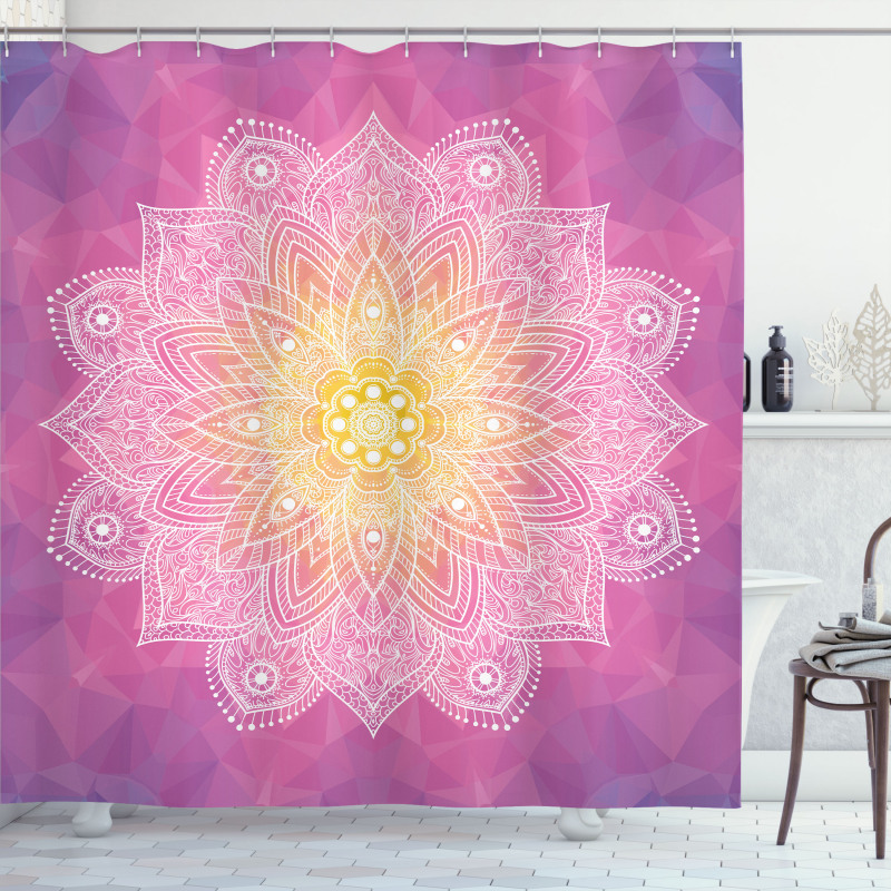 Mandala Floral Art Shower Curtain