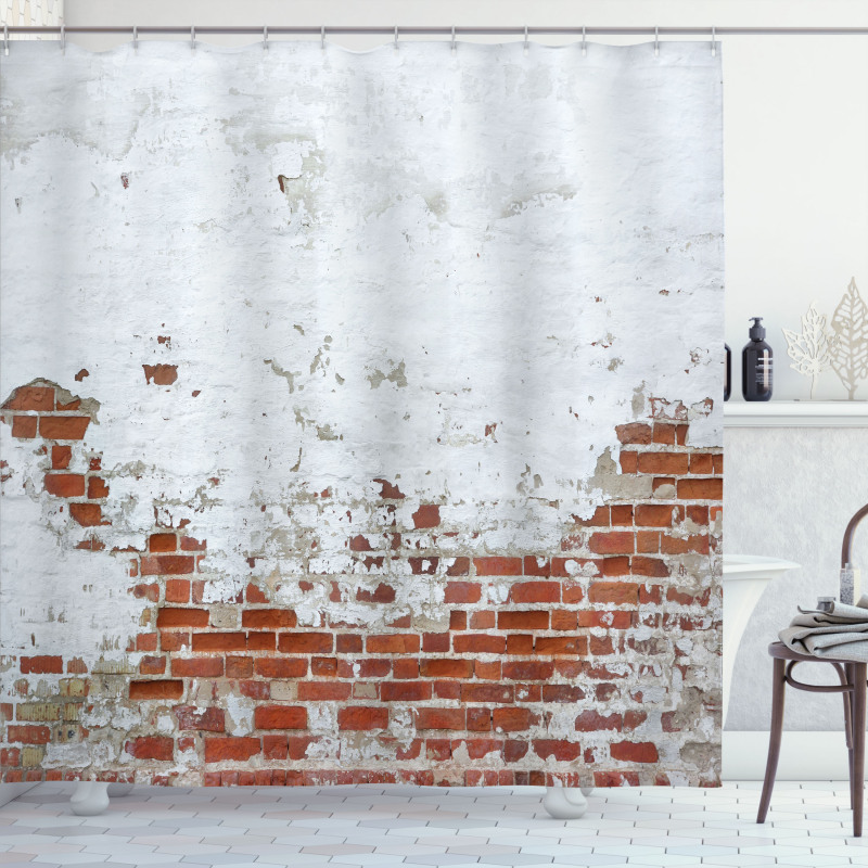 Aged Vintage Brick Wall Shower Curtain