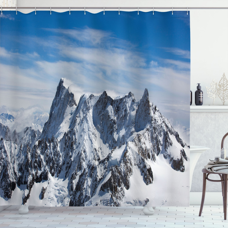 Picturesque Mont Blanc Shower Curtain