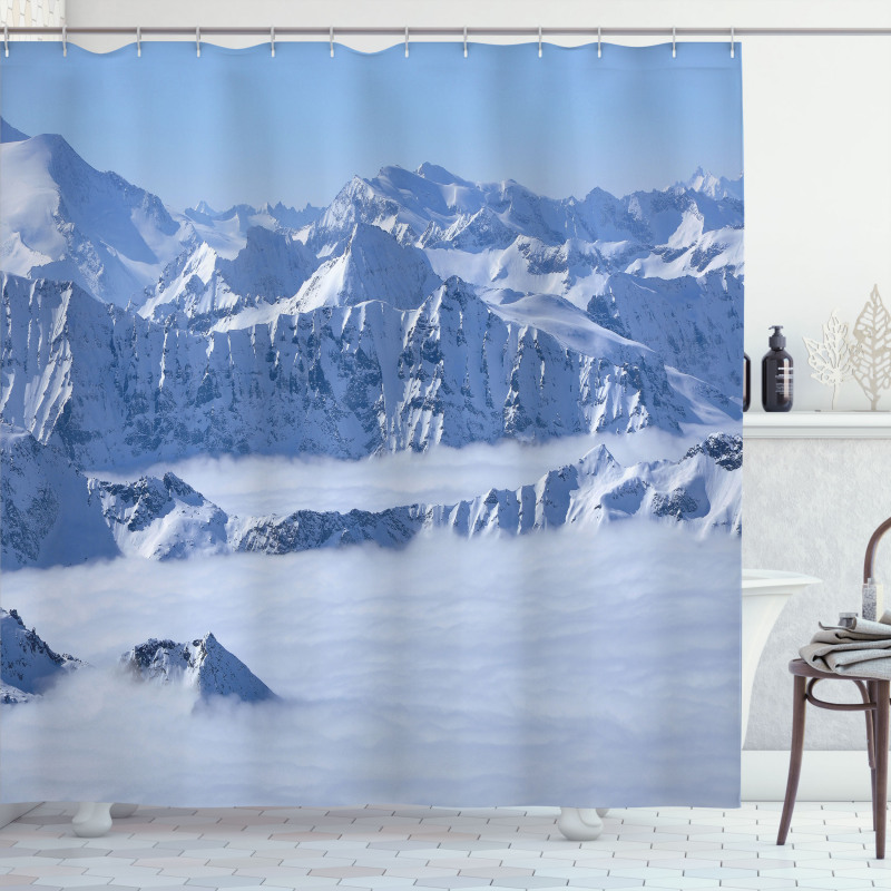 Clouds on Summit Fog Shower Curtain