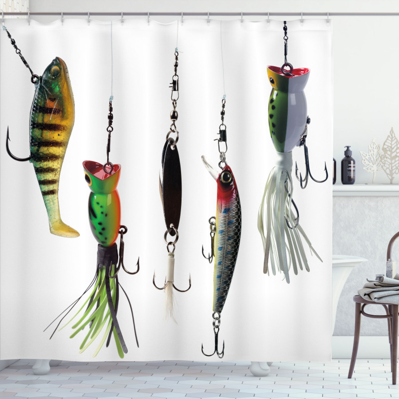 Fishing Baits Hobby Leisure Shower Curtain